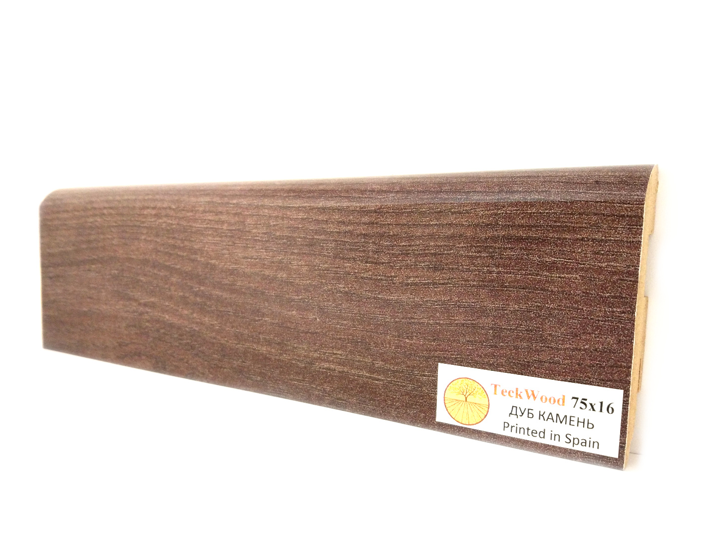 Плинтус МДФ ламинированный TeckWood Дуб Камень 2150×75×16